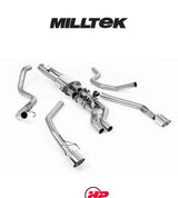 MILLTEK Ford Ranger Raptor Catback Exhaust - Burnt Titanium GT-115 Trims