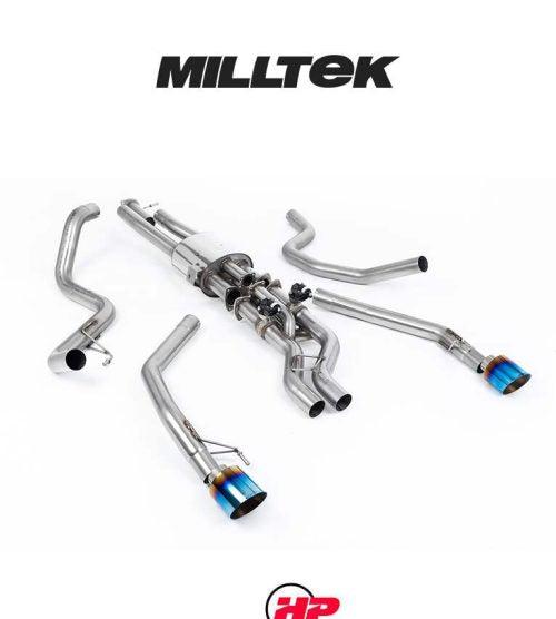 MILLTEK Ford Ranger Raptor Catback Exhaust - Burnt Titanium GT-115 Trims