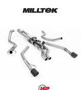 MILLTEK Ford Ranger Raptor Catback Exhaust - Carbon Jet-115 Trims