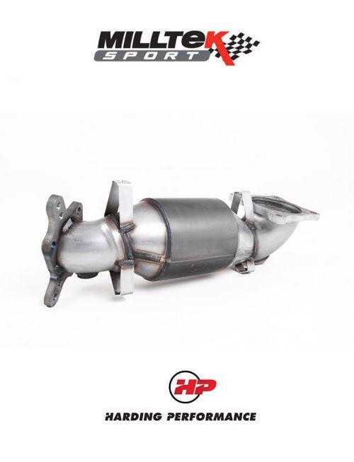 MILLTEK Downpipe – Honda Civic Type R FL5 - Cast Downpipe with HJS High Flow Sports Cat