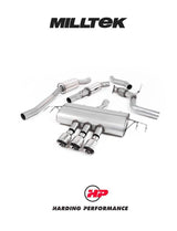 MILLTEK Cat-back – Honda Civic (FK8) Type-R - Part-resonated / Road+ - Carbon