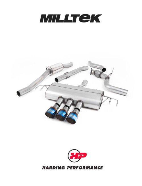 MILLTEK Cat-back – Honda Civic (FK8) Type-R - Part-resonated / Road+ - Burnt Titanium