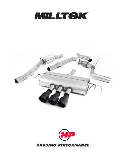 MILLTEK Cat-back – Honda Civic (FK8) Type-R - Part-resonated / Road+ - Cerakote Black