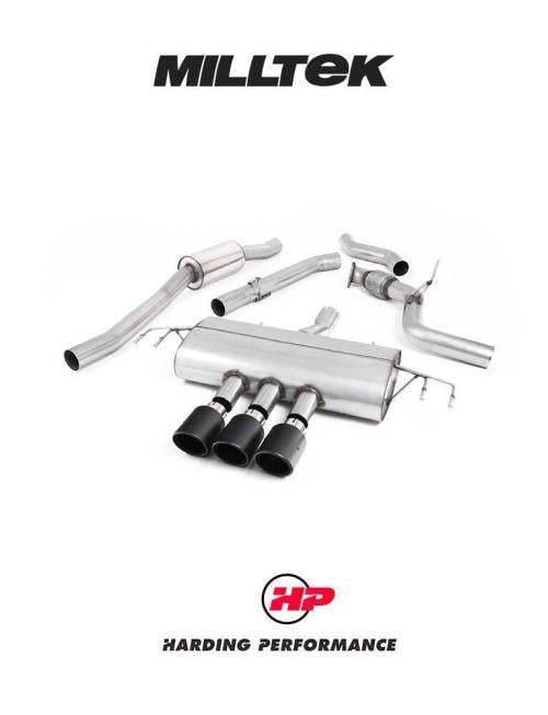 MILLTEK Cat-back – Honda Civic (FK8) Type-R - Part-resonated / Road+ - Carbon