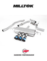MILLTEK Cat-back – Honda Civic (FK8) Type-R - Non-resonated - Burnt Titanium