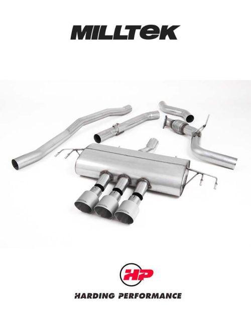 MILLTEK Cat-back – Honda Civic (FK8) Type-R - Non-resonated - Titanium