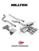 MILLTEK Honda Civic Type R FL5 Cat Back - Part Resonated (Road+) - Non-Valved - JET-115 Carbon Fibre Trims