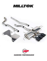 MILLTEK Honda Civic Type R FL5 Cat Back - Non Resonated (Loudest) - Valved - GT-115 Cerakote Black Trims