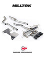 MILLTEK Honda Civic Type R FL5 Cat Back - Part Resonated (Road+) - Valved - Oe Style 2 X 4" And 1 X 4.5" Carbon Fibre Trims