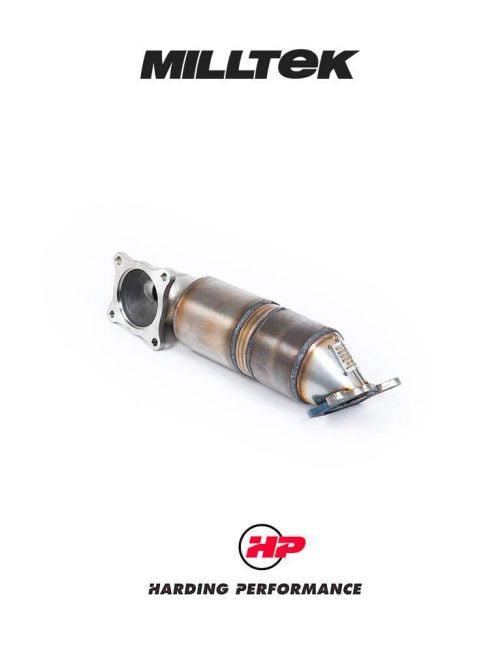 MILLTEK Downpipe – Honda Civic Type R FL5 - Cast Downpipe with HJS High Flow Sports Cat (No Cel Twin Cat Version)