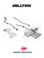 MILLTEK Honda Civic Type R FL5 Cat Back - Non Resonated (Loudest) - Non-Valved - GT-115 Polished Trims