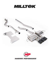 MILLTEK Honda Civic Type R FL5 Cat Back - Non Resonated (Loudest) - Non-Valved - JET-115 Carbon Fibre Trims