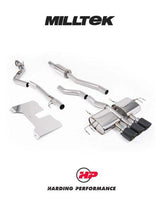 MILLTEK Honda Civic Type R FL5 Cat Back - Part Resonated (Road+) - Non-Valved - JET-115 Carbon Fibre Trims