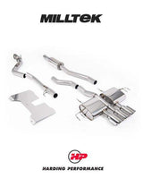 MILLTEK Honda Civic Type R FL5 Cat Back - Part Resonated (Road+) - Non-Valved - GT-115 Polished Trims