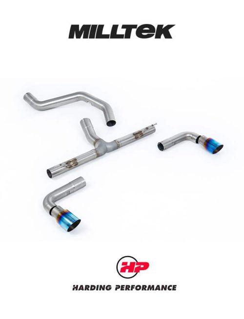 MILLTEK Non-Resonated OPF/GPF Back System INEOS Grenadier B57/B58 3.0 I6 Turbo - Non-Resonated - GT-90 Burnt/Blue Titanium Tips