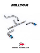 MILLTEK Non-Resonated OPF/GPF Back System INEOS Grenadier B57/B58 3.0 I6 Turbo - Non-Resonated - GT-90 Burnt/Blue Titanium Tips