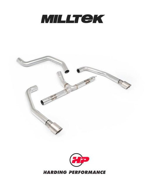 MILLTEK OPF/GPF Back System INEOS Grenadier Quartermaster B57/B58 3.0 I6 Turbo - Non-Resonated - GT-90 Brushed Titanium Tips