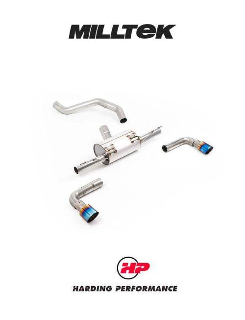 MILLTEK Non-Resonated OPF/GPF Back System INEOS Grenadier B57/B58 3.0 I6 Turbo - Road+ Part-Resonated - GT-90 Burnt/Blue Titanium Tips
