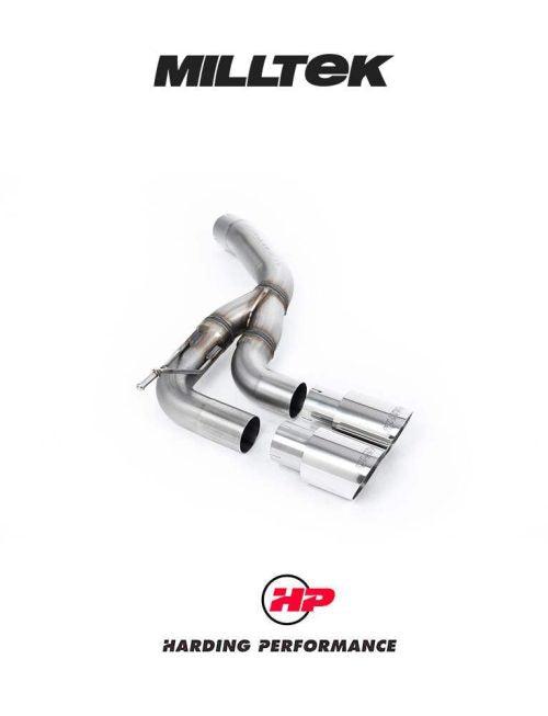 MILLTEK Rear Silencer(s) Land Rover Defender D200, D250 & D300 90, 110 & 130 (Diesel Models) - Twin GT-90 Polished Trims