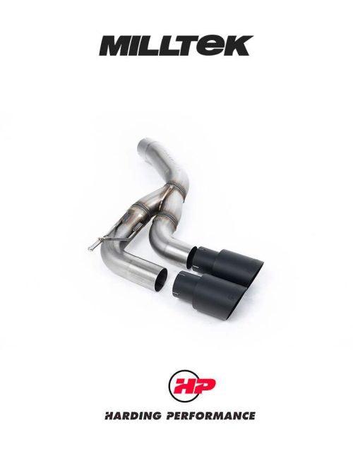 MILLTEK Rear Silencer(s) Land Rover Defender D200, D250 & D300 90, 110 & 130 (Diesel Models) - Twin GT-90 Cerakote Black Trims