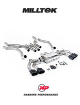 MILLTEK Cat-back Range Rover Sport P530 L461 4.4 Twin Turbo V8 - Cerakote Black Oval Tips