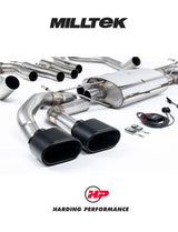 MILLTEK Cat-back Range Rover Sport P530 L461 4.4 Twin Turbo V8 - Polsihed Oval Tips