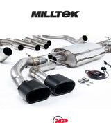 MILLTEK Cat-back Range Rover Sport P530 L461 4.4 Twin Turbo V8 - Cerakote Black Oval Tips