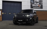 MILLTEK Cat-back Defender 130 5.0 V8 500PS - Non-resonated (louder) - Black Coated Special Edition - GT-90 Cerakote Black Tips