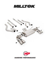 MILLTEK Cat-back Defender 130 5.0 V8 500PS - Non-resonated (louder) - None - GT-90 Brushed Titanium Tips