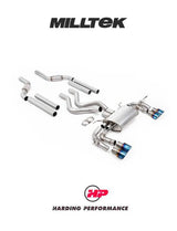 MILLTEK Cat Back – Defender 110 OCTA P635 - Quad GT-100 Burnt/Blue Titanium Tips