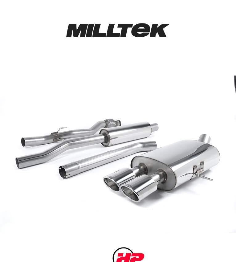 MILLTEK Cat Back Mini R56 Cooper S Twin - Non-resonated - Twin Oval Tailpipes