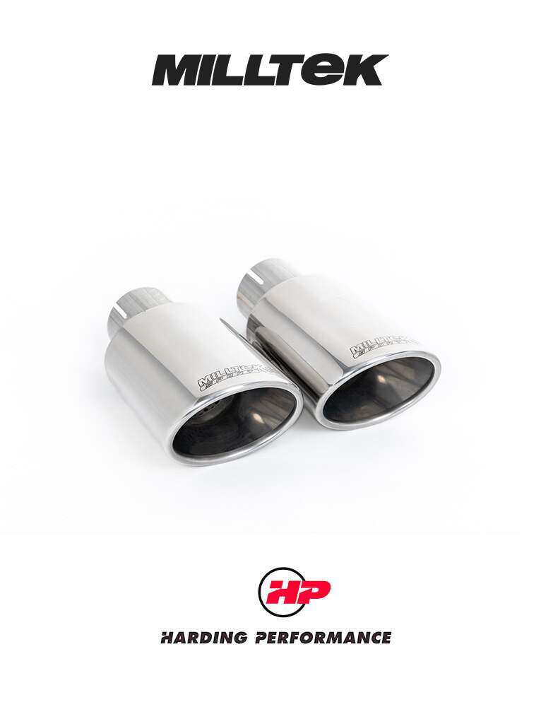 MILLTEK Cat Back Mini R56 Cooper S Twin - Resonated - Twin Oval Tailpipes