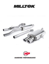 MILLTEK Cat Back Mini R56 Cooper S Twin - Resonated - Twin Round Tailpipes