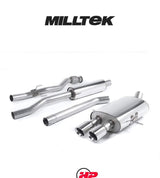 MILLTEK Cat Back Mini R56 Cooper S Twin - Resonated - Twin Round Tailpipes