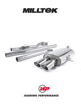 MILLTEK Cat Back Mini R56 Cooper S Twin - Non-resonated - Twin Oval Tailpipes