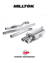 MILLTEK Cat Back Mini R56 Cooper S Twin - Non-resonated - Twin Round Tailpipes