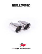 MILLTEK OPF Back System Cooper S F66 2.0T B48 - Resonated - GT-100 Cerakote Black Tips