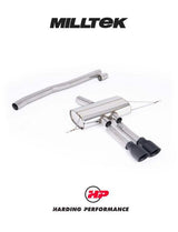 MILLTEK OPF Back System Cooper S F66 2.0T B48 - Non-resonated - GT-100 Cerakote Black Tips