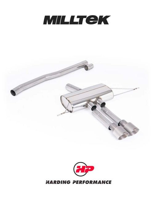 MILLTEK OPF Back System Cooper S F66 2.0T B48 - Non-resonated - GT-100 Brushed Titanium