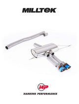 MILLTEK OPF Back System Cooper S F66 2.0T B48 - Non-resonated - GT-100 Burnt/Blue Titanium Tips