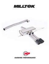 MILLTEK OPF Back System Cooper S F66 2.0T B48 - Non-resonated - JET-100 Carbon Tips
