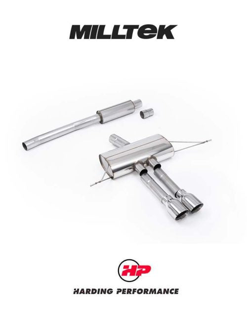 MILLTEK OPF Back System Cooper S F66 2.0T B48 - Resonated - GT-100 Polished Tips