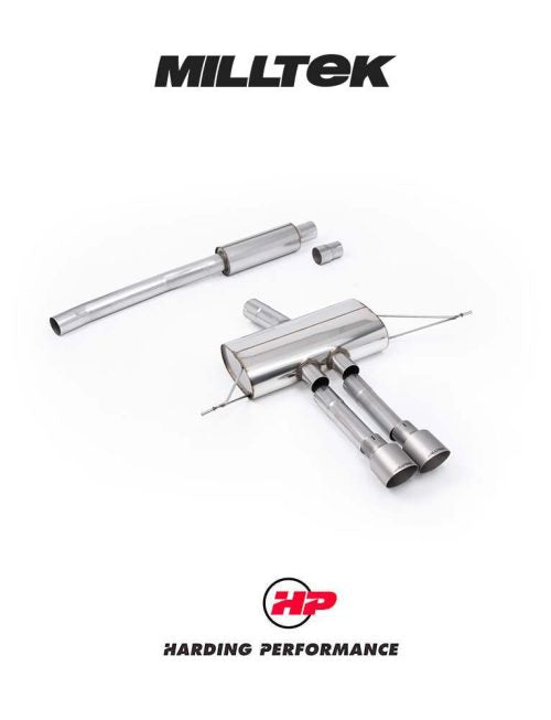 MILLTEK OPF Back System Cooper S F66 2.0T B48 - Resonated - GT-100 Brushed Titanium