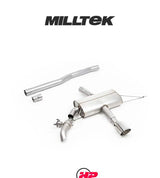MILLTEK OPF-back Mini Mk4 JCW F66 - Non Resonated - Brushed Titanium Tip