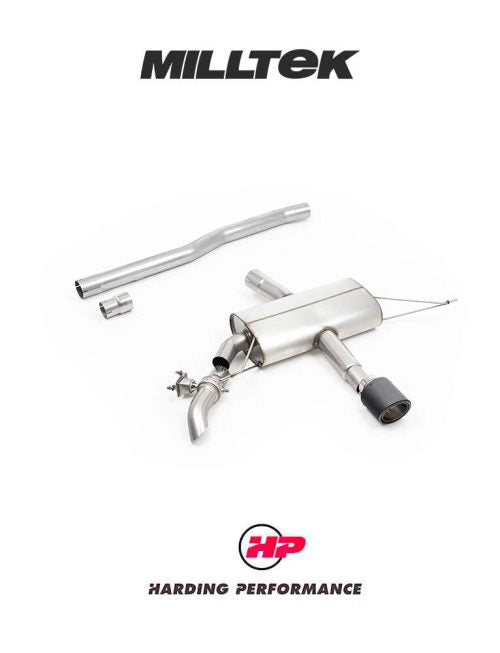 MILLTEK OPF-back Mini Mk4 JCW F66 - Non Resonated - Carbon Tip