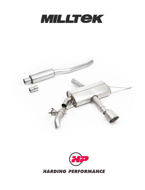 MILLTEK OPF-back Mini Mk4 JCW F66 - Resonated - Brushed Titanium Tip