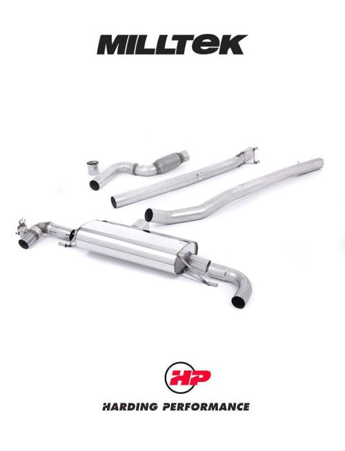 MILLTEK Cat-back – Mercedes A-Class A45 AMG 2.0 Turbo - Non-resonated - Valved