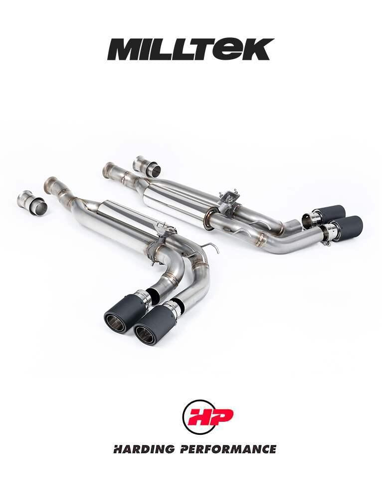 MILLTEK Mercedes G63 (W463) Cat Back Valved with Carbon JET-90 TRIMS[SSXMZ138]