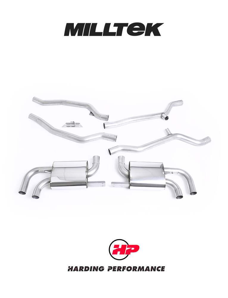 MILLTEK Cat Back Porsche Cayenne 958 Turbo OEM Look - Resonated