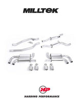 MILLTEK Cat Back Porsche Cayenne 958 Turbo Cup Style - Resonated